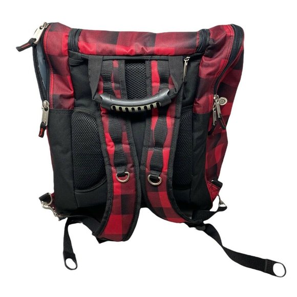 Athalon Everything Boot Bag Buffalo Check Black & Red Lumber Jack Backpack - Picture 4 of 12